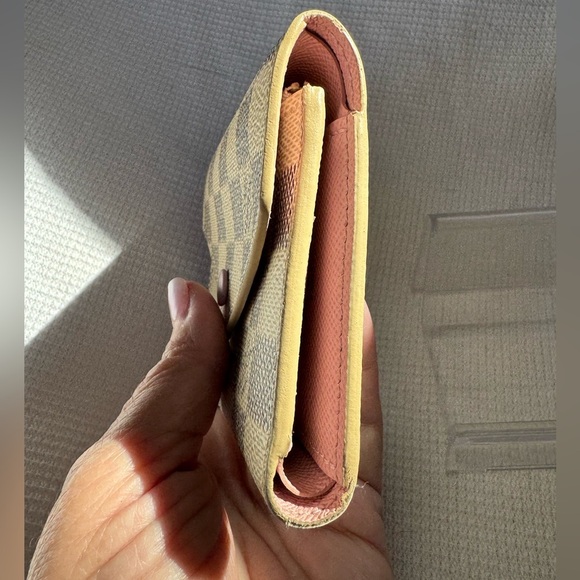 Louis Vuitton Porte feuille Victorine Damier Azur Rose Ballernia Wallet EUC - Picture 6 of 16